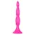 Розовая анальная елочка Silicone Triple Probe - 14,5 см., цвет розовый - California Exotic Novelties
