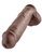 Коричневый Фаллоимитатор-гигант на присоске 11" Cock with Balls - 28 см, цвет коричневый - Pipedream