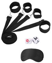 Черный игровой набор БДСМ Under The bed Binding Restraint Kit, цвет черный - Shots Media