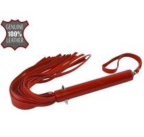 Красная кожаная плеть с шипиками - 41 см., цвет красный - Sitabella