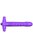 Эрекционное кольцо для двойного проникновения Silicone Double Penetrator Rabbit, цвет фиолетовый - Pipedream