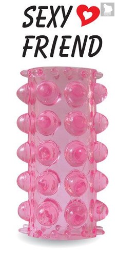 Открытая розовая насадка на фаллос - 6,4 см., цвет розовый - Bioritm