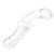 Стеклянный двусторонний фаллоимитатор 12,5’’ Girthy Double Sided Dong With Anal Bead Grip Handle - 32 см., цвет прозрачный - Gläs