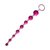 Розовая анальная цепочка с ручкой - 30 см, цвет розовый - Eroticon