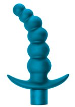Бирюзовая анальная ёлочка с вибрацией Ecstasy - 14 см, цвет синий - Lola Toys