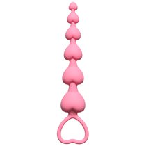 Анальная цепочка Heart's Beads - Pink - Lola Toys