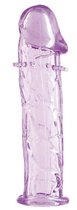 Гладкая фиолетовая насадка с усиками под головкой - 12,5 см, цвет фиолетовый - Toyfa