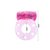 Розовое эрекционное кольцо с бабочкой на вибропуле, цвет розовый - Baile