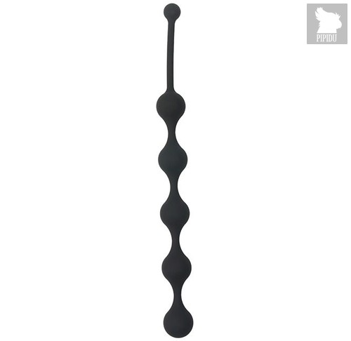 Чёрная анальная цепочка SEE YOU FIVE BEADS ANAL - 28,1 см, цвет черный - Dream toys
