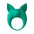Зеленое эрекционное кольцо Kitten Kyle, цвет зеленый - Lola Toys