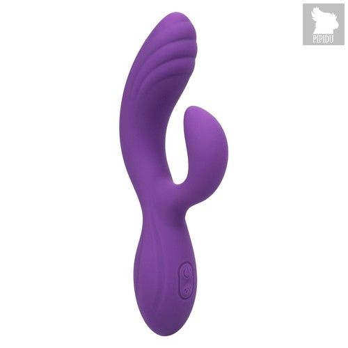 Фиолетовый вибромассажер-кролик Stella Liquid Silicone “C” Curve - 19 см., цвет фиолетовый - California Exotic Novelties