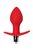 Красная анальная вибровтулка Glam - 9,7 см, цвет красный - Toyfa