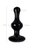 Черная фигурная анальная втулка - 9,8 см., цвет черный - Sexus
