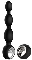 Черный анальный вибромассажер DIONE REMOTE - 16 см., цвет черный - Dream toys