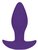 Фиолетовая коническая анальная вибровтулка с ограничителем - 8,5 см., цвет фиолетовый - Bioritm