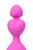 Розовая силиконовая анальная цепочка Sweety - 18,5 см, цвет розовый - Toyfa