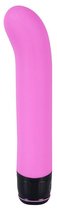 Розовый изогнутый вибратор Mr. Nice Guy - 23 см., цвет розовый - ORION