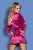 Пеньюар Satinia Pink, цвет фуксия, 2XL - Obsessive