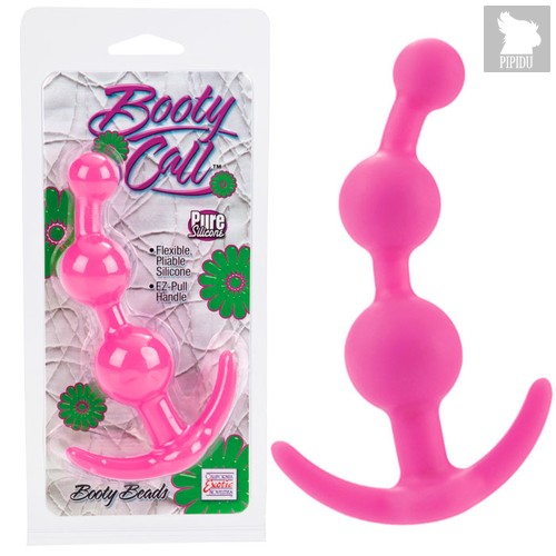 Анальные бусы Booty Call Booty Beads - Pink, цвет розовый - California Exotic Novelties