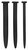 Набор из 3 гладких стимуляторов уретры Silicone Rugged Nail Plug Set, цвет черный - Shots Media