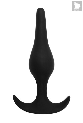 Чёрная анальная пробка Smooth - 12,5 см, цвет черный - Lola Toys