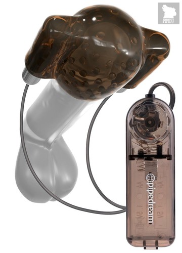 Дымчатый вибростимулятор головки пениса Dual Vibrating Head Teaser, цвет дымчатый - Pipedream