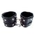 Широкие наручники с двумя ремешками, цвет черный - БДСМ арсенал