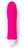 Розовая удлиненная вибропуля из силикона - 9,5 см., цвет розовый - Brazzers