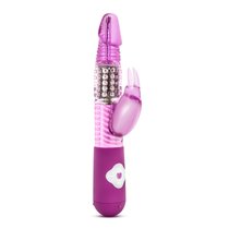Розовый вибратор с клиторальной стимуляцией Luxe Rabbit - 26 см, цвет розовый - Blush Novelties