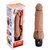 Кофейный вибратор-реалистик с клиторальными лепестками 7" Realistic Vibrator - 21,5 см., цвет кофейный - Powercocks