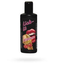 Смазка-массаж 3в1 Lick It со вкусом вишни, 100 мл