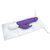 Фиолетовый перезаряжаемый вибратор с клиторальным стимулятором - 25 см., цвет фиолетовый - Rabbit Essentials