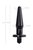 Черная анальная втулка Lacerta с вибрацией - 12,1 см., цвет черный - Toyfa