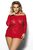 Платье Alecto, цвет красный, 3XL-4XL - Gorgeous+