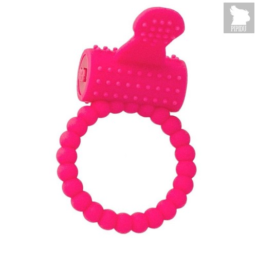 Розовое силиконовое виброкольцо A-toys, цвет розовый - Toyfa