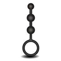 Черная анальная мини-цепочка с 3 шариками, цвет черный - Fredericks of hollywood