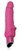 Розовый рельефный силиконовый вибромассажер - 18 см., цвет розовый - Erotic Fantasy