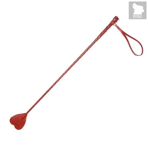 Красный кожаный стек с наконечником-сердечком - 70 см, цвет красный - Sitabella (СК-Визит)