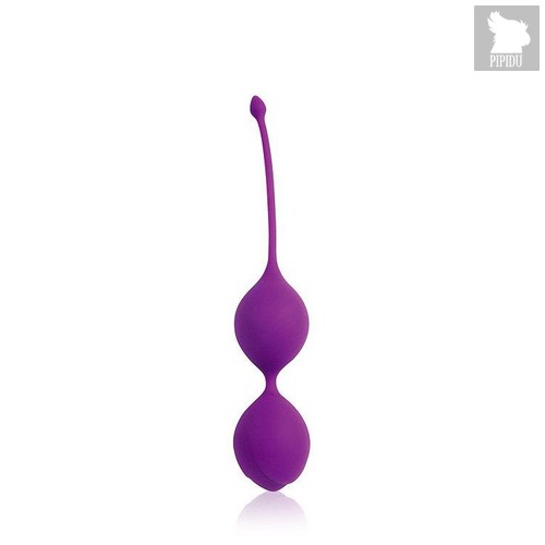 Фиолетовые двойные вагинальные шарики с хвостиком Cosmo, цвет фиолетовый - Bioritm