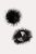 Соблазнительные круглые пэстис с пухом, цвет черный - Erolanta