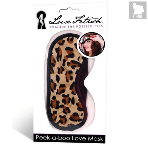 Маска Peek-a-Boo Love Mask, цвет коричневый/оранжевый - Lux Fetish