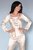 Роскошная пижама Nima с цветочной вышивкой у горловины, цвет шампань, размер M - Livia Corsetti