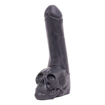 Фаллоимитатор гигант с черепом Cock with Skull - Black, цвет черный - O-Products
