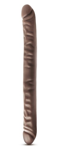Коричневый двусторонний фаллоимитатор 18 Inch Double Dildo - 45,7 см., цвет коричневый - Blush Novelties