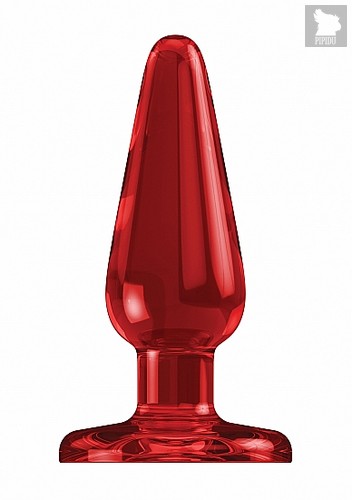 Анальная пробка 3 Inch Shots Butt Plug Acrilyc, малая, цвет красный - Shots Media