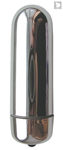 Серебристая гладкая пуля с вибрацией - 6,4 см. - Bioritm