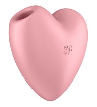 Розовый вибромассажер Cutie Heart с вакуум-волновой стимуляцией, цвет розовый - Satisfyer