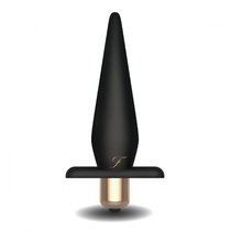 Черный анальный плаг Vibrating Butt Plug, цвет черный - Fredericks of hollywood