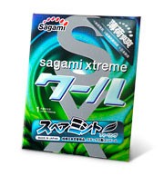 Презервативы SAGAMI Xtreme Mint со вкусом мяты, 1 шт. - Sagami