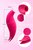 Ярко-розовый многофункциональный стимулятор клитора Blossy, цвет розовый - Jos